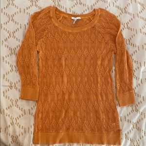 Burnt orange knitted sweater top